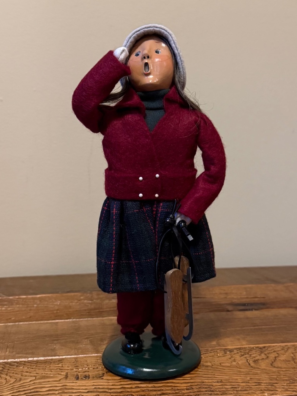 Woman with Ice Skates - Byers' Choice The Carolers Collection